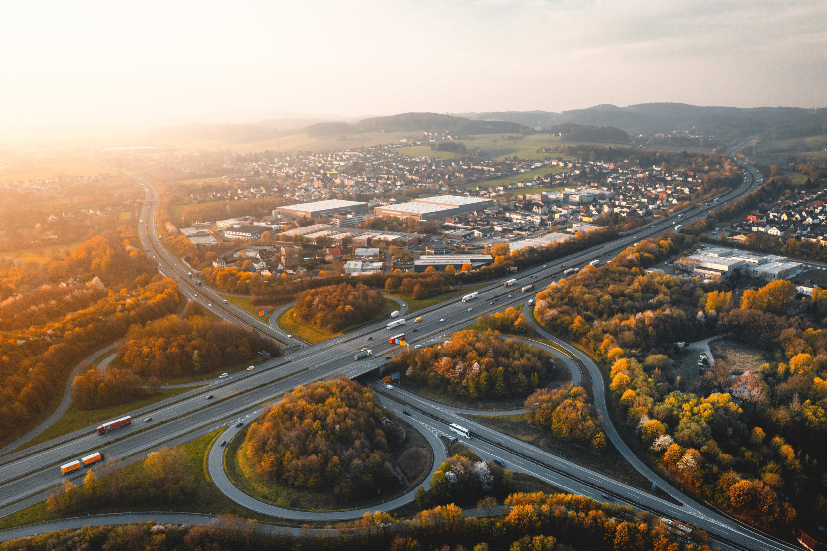 Aerial View Architecture Building Cityscape Outdoors Road Transportation Truck Urban Vehicle