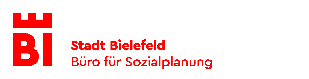 Logo BIE mit dem Zusatz Büro für Sozialplanung, rote Schrift auf weißem Grund