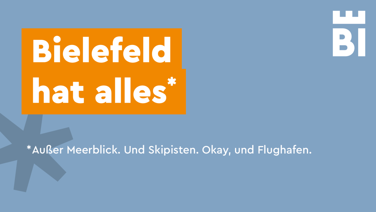 Bielefeld hat alles – Motiv mit Stadt-Slogan und Werbebotschaft