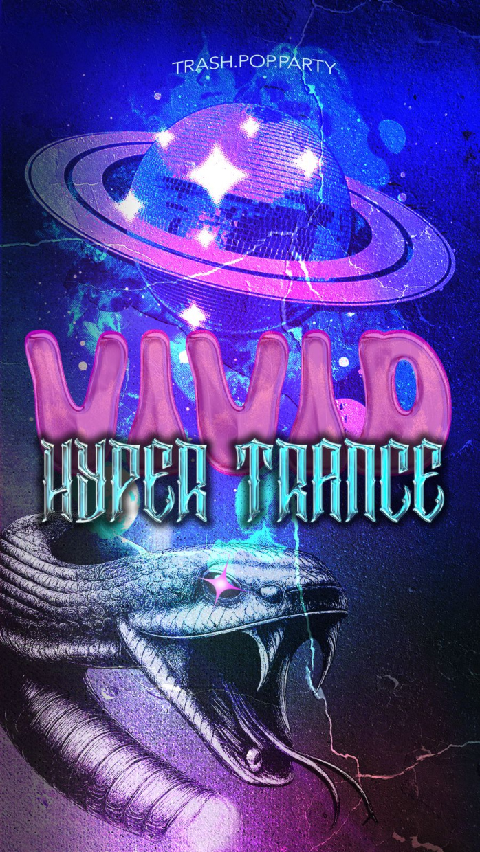 Neon-Schrift "CYBER MANIA" mit leuchtender Galaxie und Planetenringen auf dunklem Hintergrund.