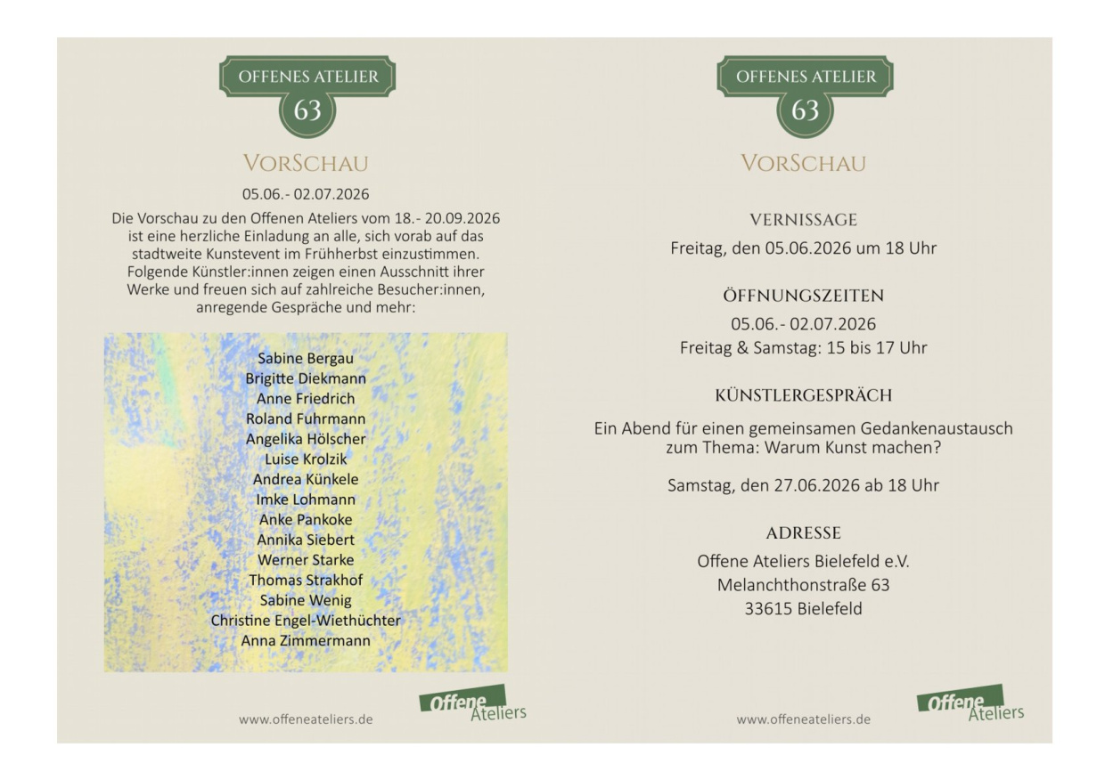 Vorschau Offene Ateliers