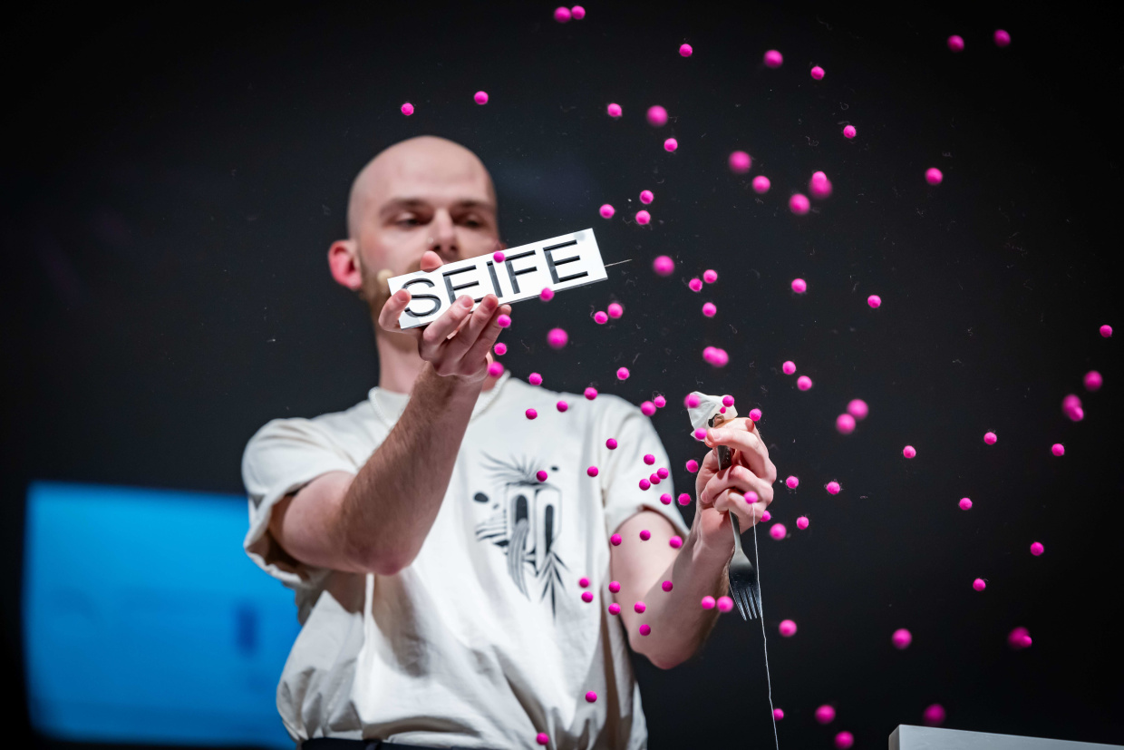 Adult Finger Hand Male Man Paper Performer Person Solo Performance