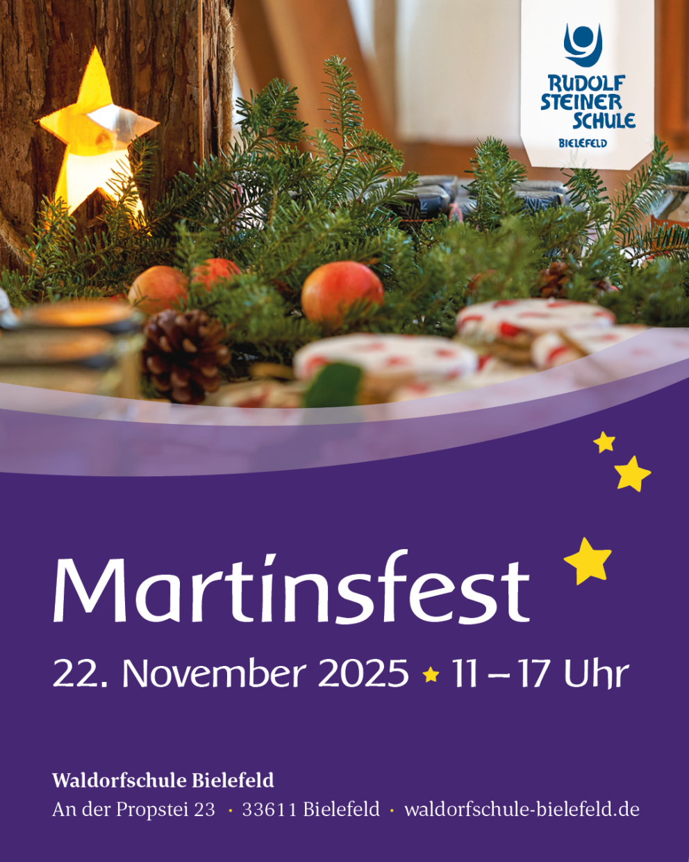 Einladung zum Martinsfest 2025 Waldorfschule Bielefeld