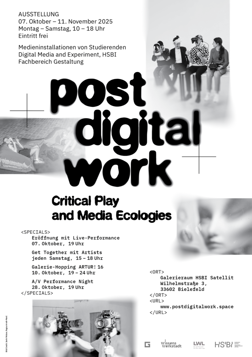 Poster zur Ausstellung "Post Digital Work"