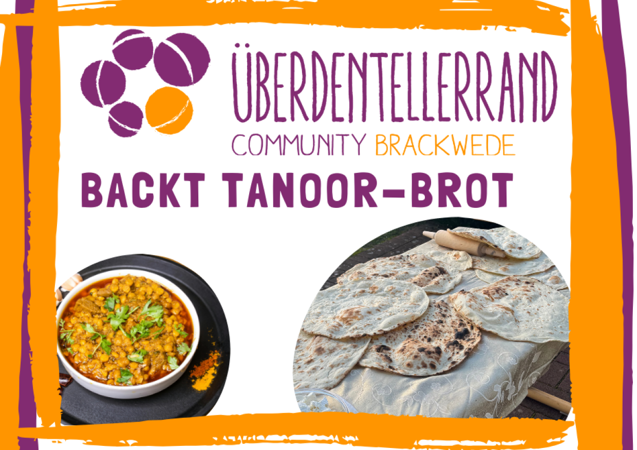 Über den Tellerrand e.V. Über den Tellerrand - Community Brackwede backt Tanoor-Brot mit Kichererbsen-Eintopf