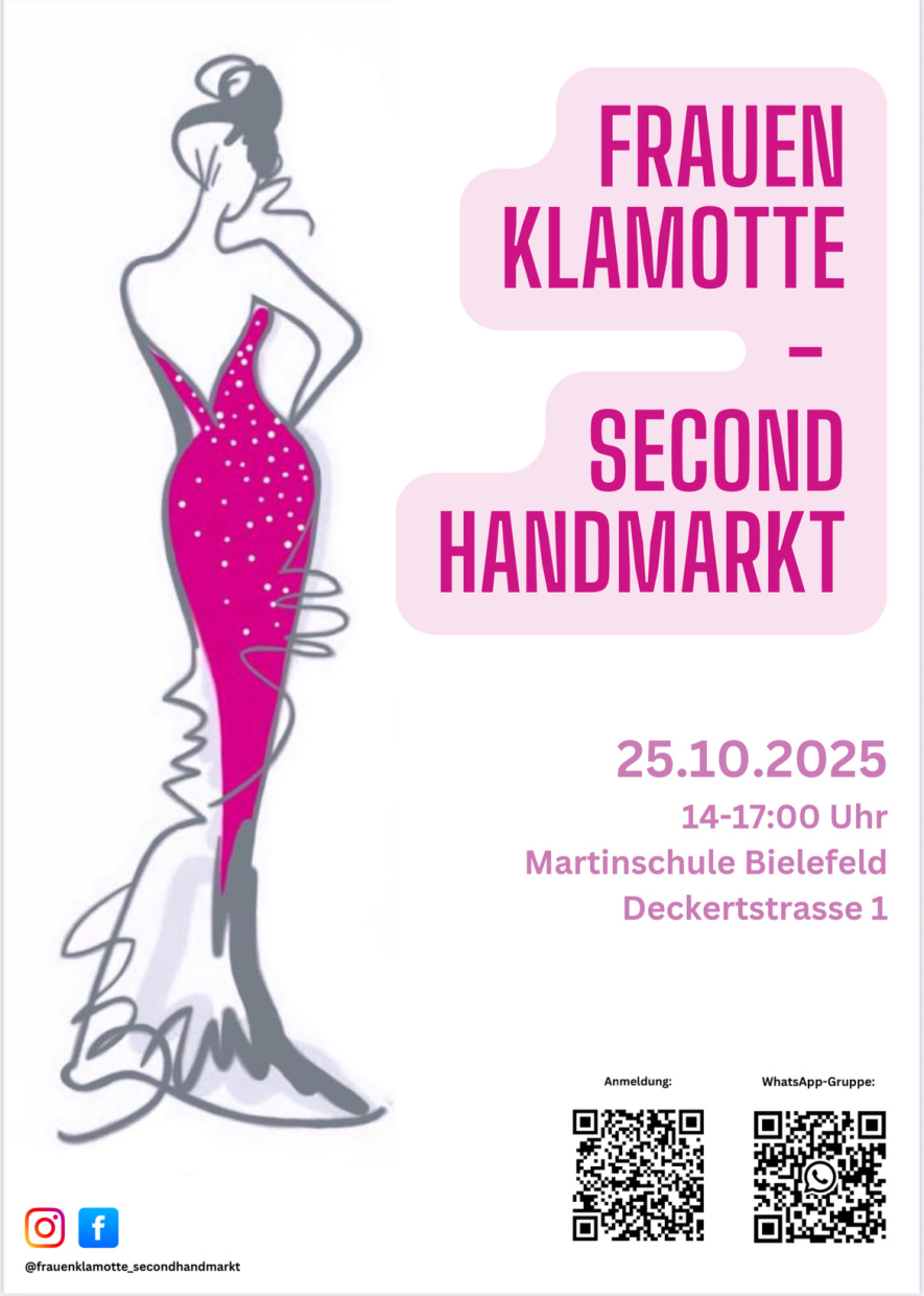 Frauenklamotte -Secondhandmarkt Plakat