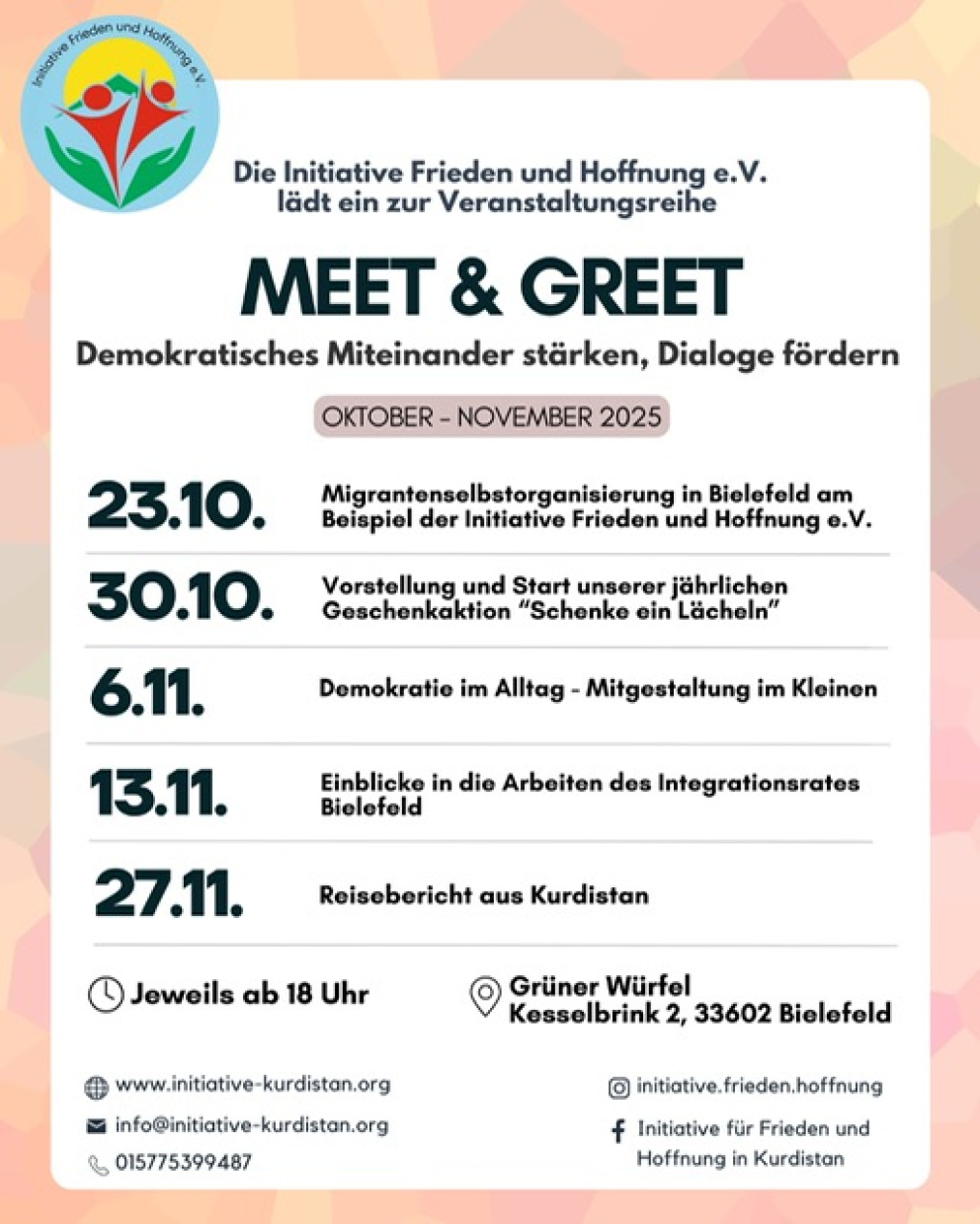 Initiative Frieden und Hoffnung e.V. Meet&Greet