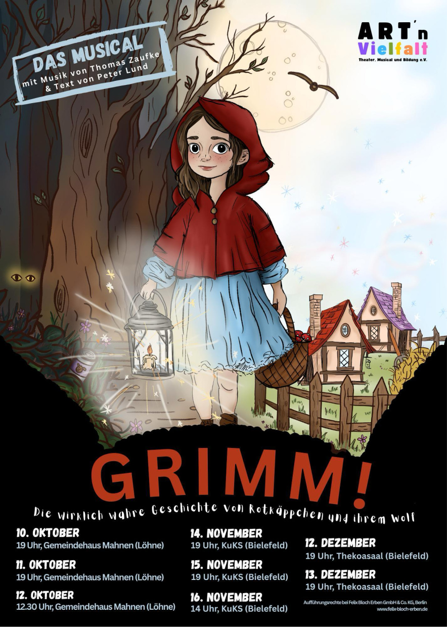 Copyright artnvielfalt e.V. GRIMM! - Die wirklich wahre Geschichte von Rotkäppchen und ihrem Wolf