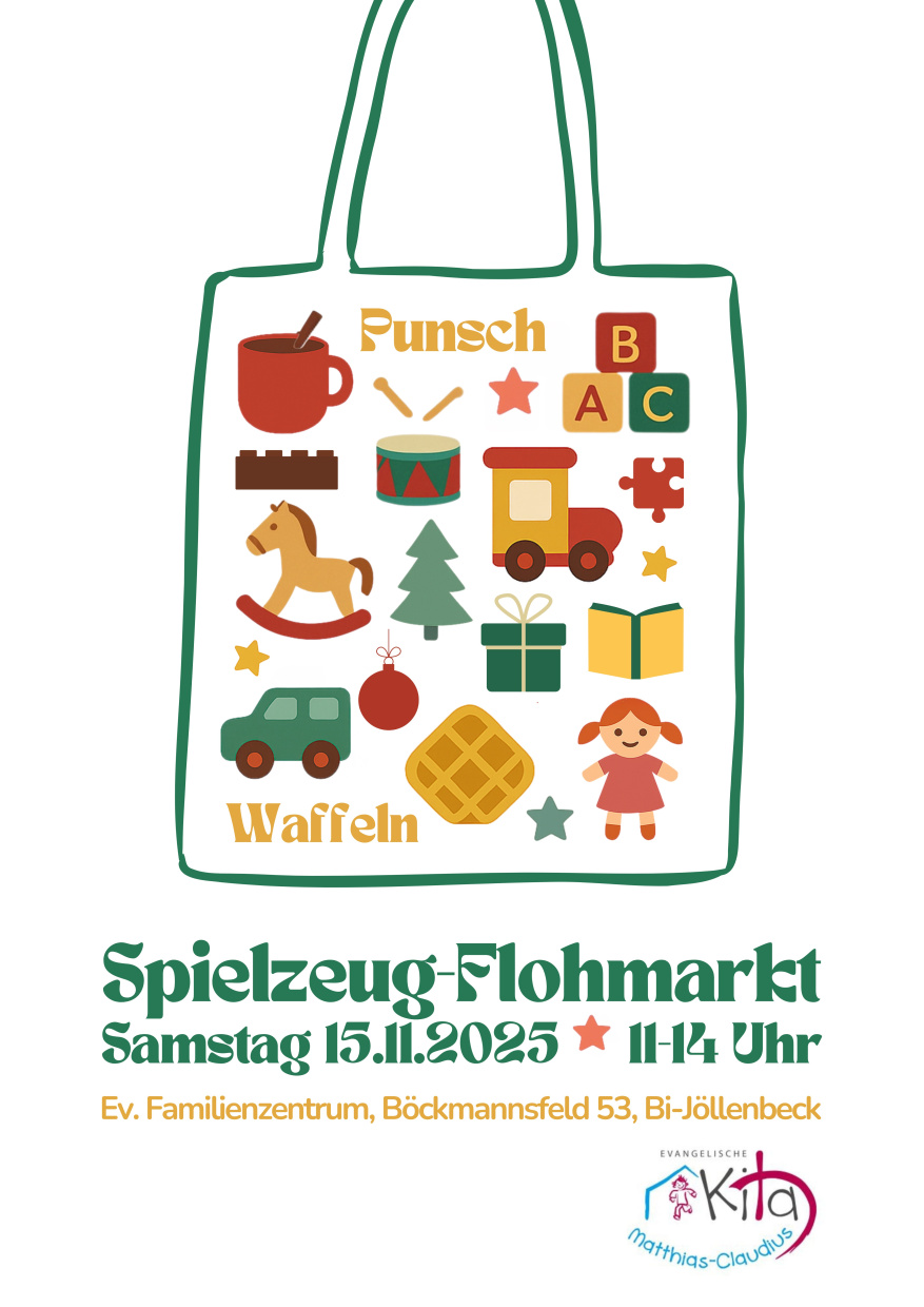 Einkaufstasche mit verschiedenen, bunten Spielsachen enthalten