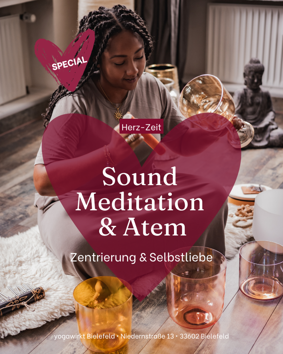 Yoga, Meditation, Breathwork, Sound Bath, Klangreise