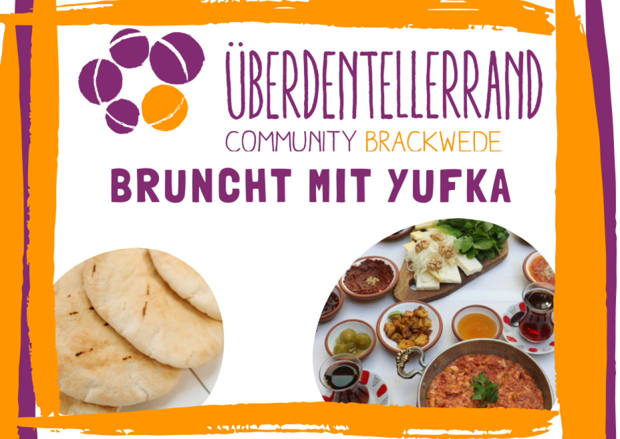 Yufka ist türkisches Fladenbrot. Dazu gibt es viele vegetarische Kleinigkeiten.