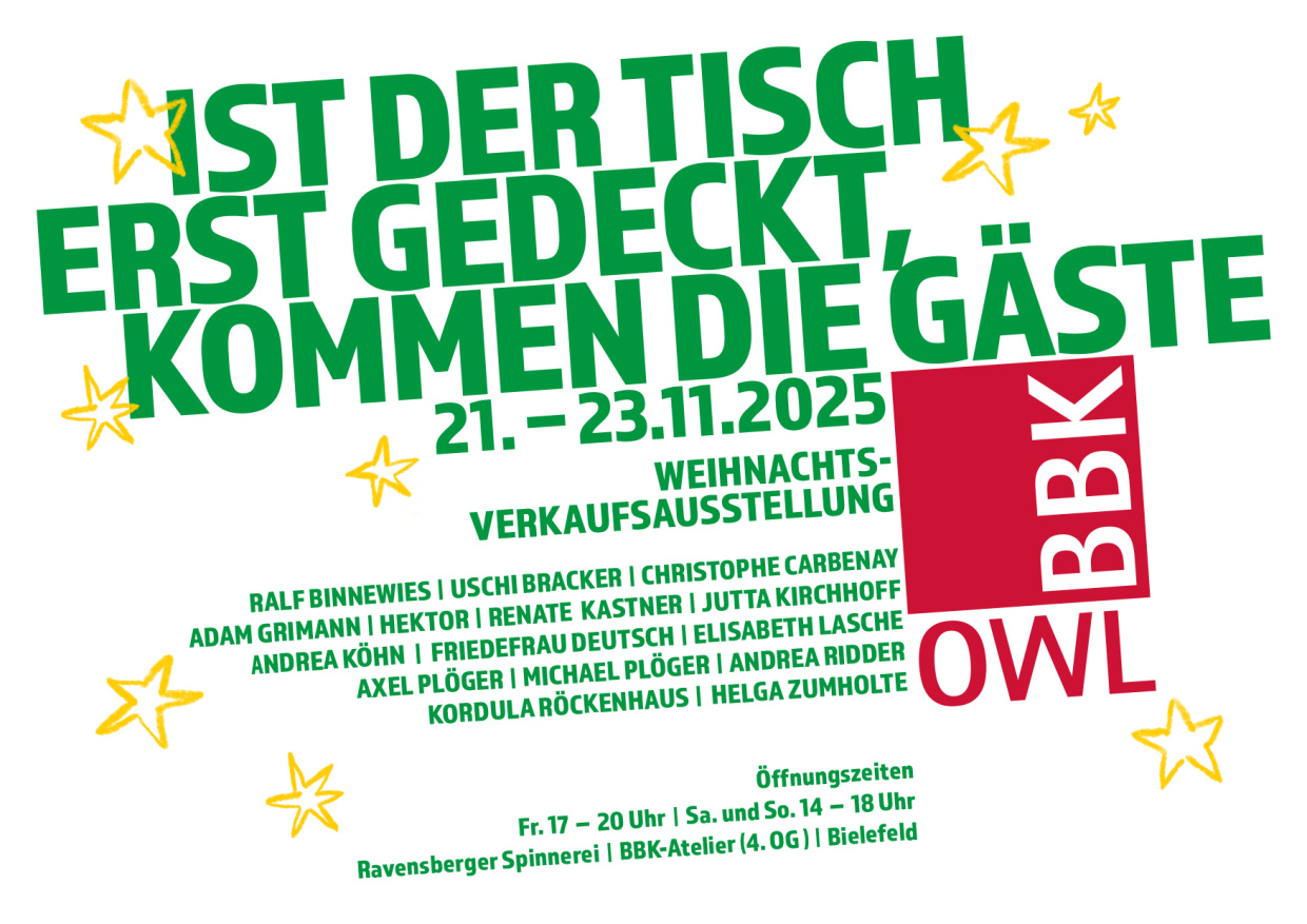 Einladung zur Weihnachtsverkaufsausstellung des BBK-OWL