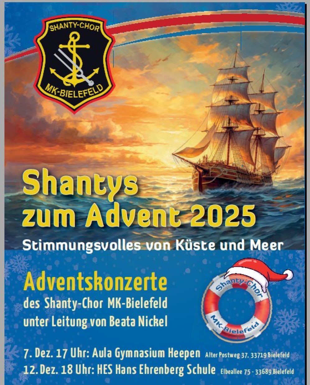 Poster mit den Daten der Eventserie