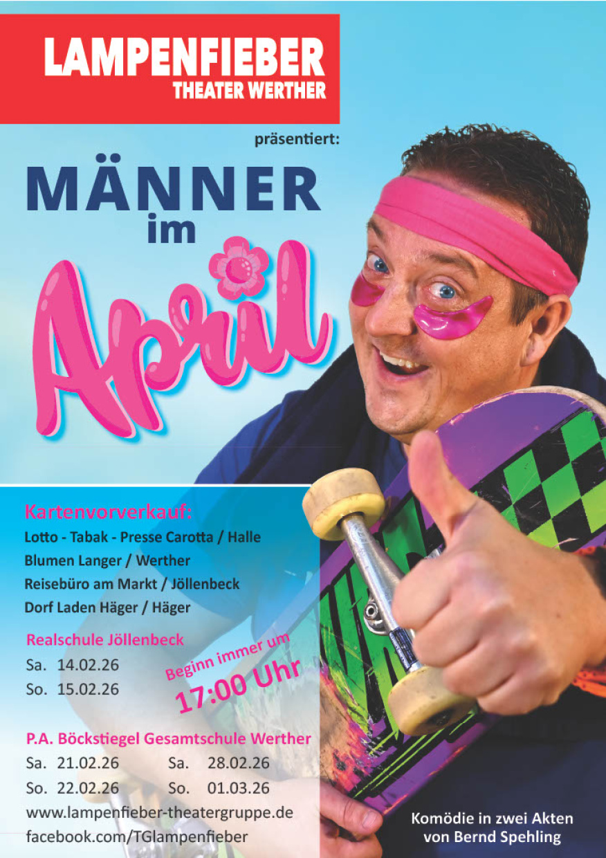 Plakat zur Komödie "Männer im April" 