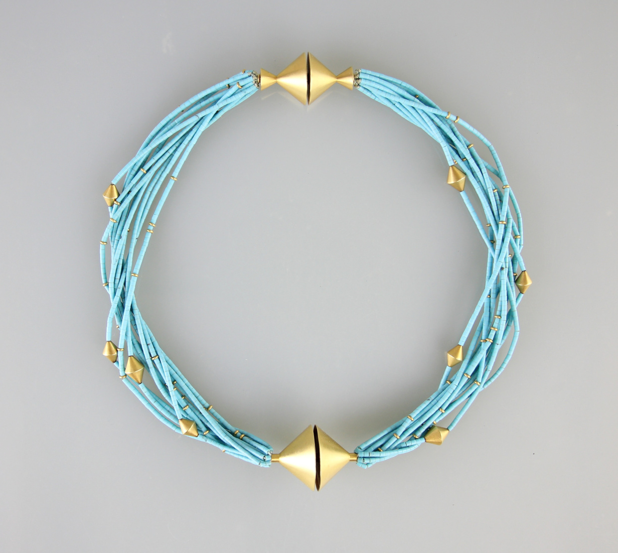 Türkiscollier / Gelbgold 18 Karat