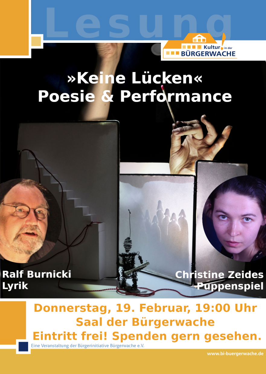 Lyriklesung mit Christine Zeides und Ralf Burnicki