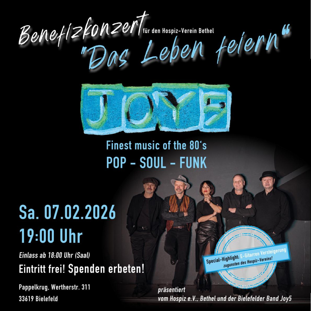 Benfiz-Konzert für den Hospiz-Verein Bethel von Joy5