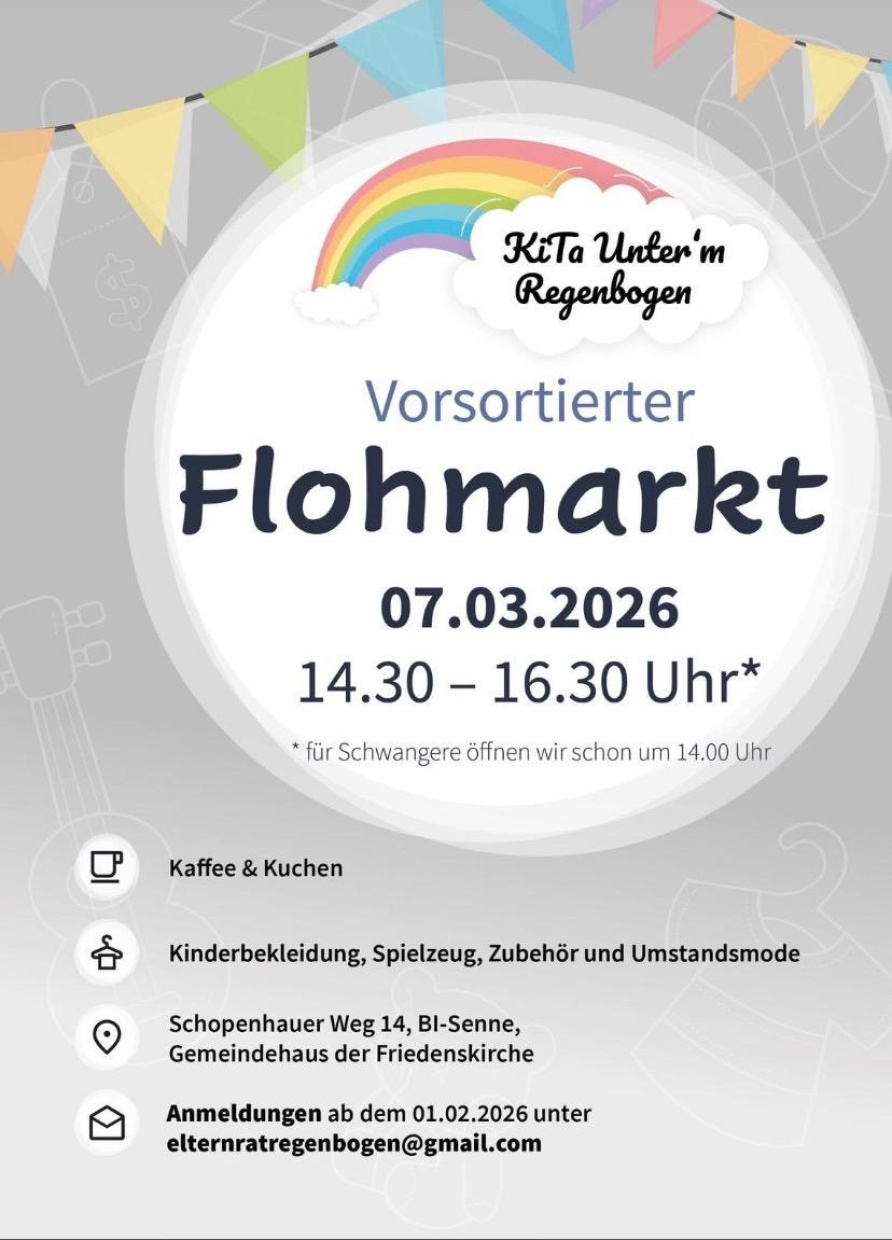 Plakat zum Flohmarkt am 7.3.2026