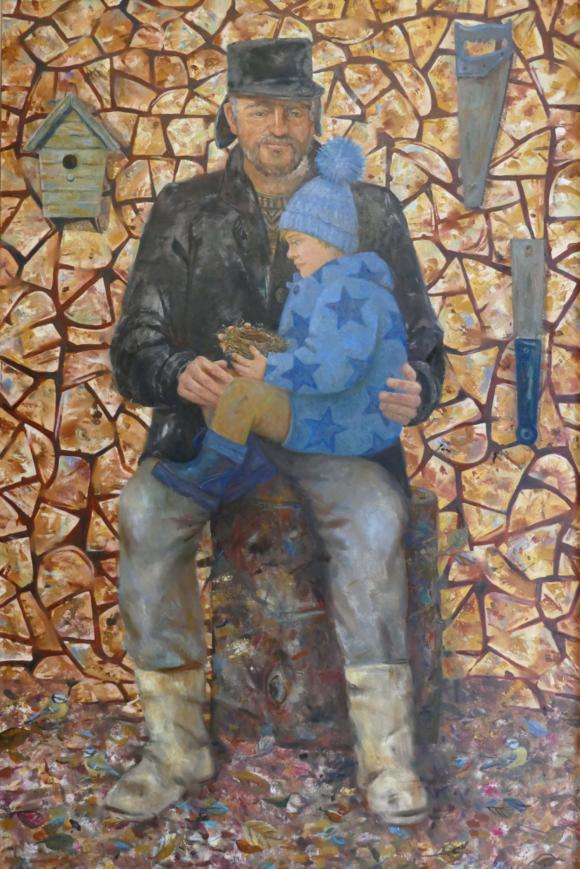 Ölgemälde " Im Holz"