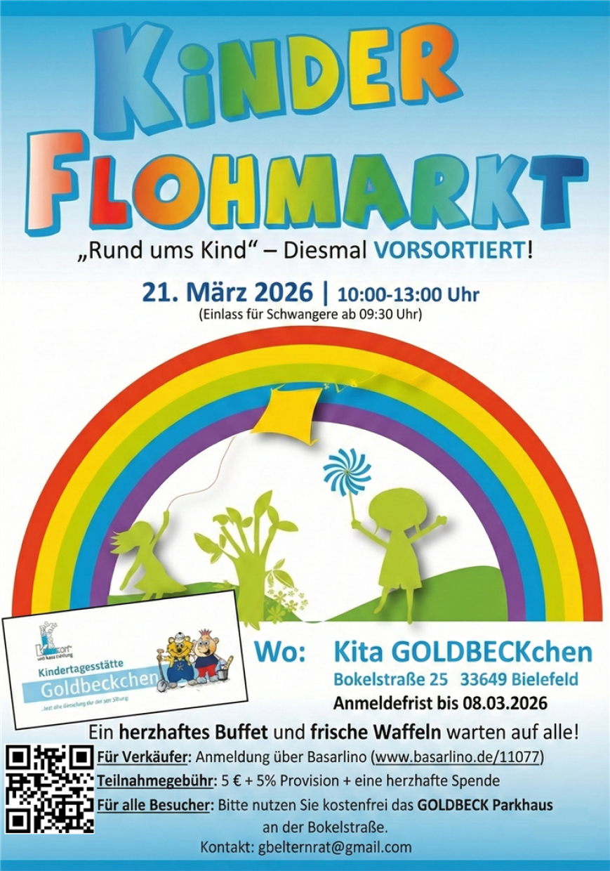 Info-Plakat des Kinderflohmarktes
