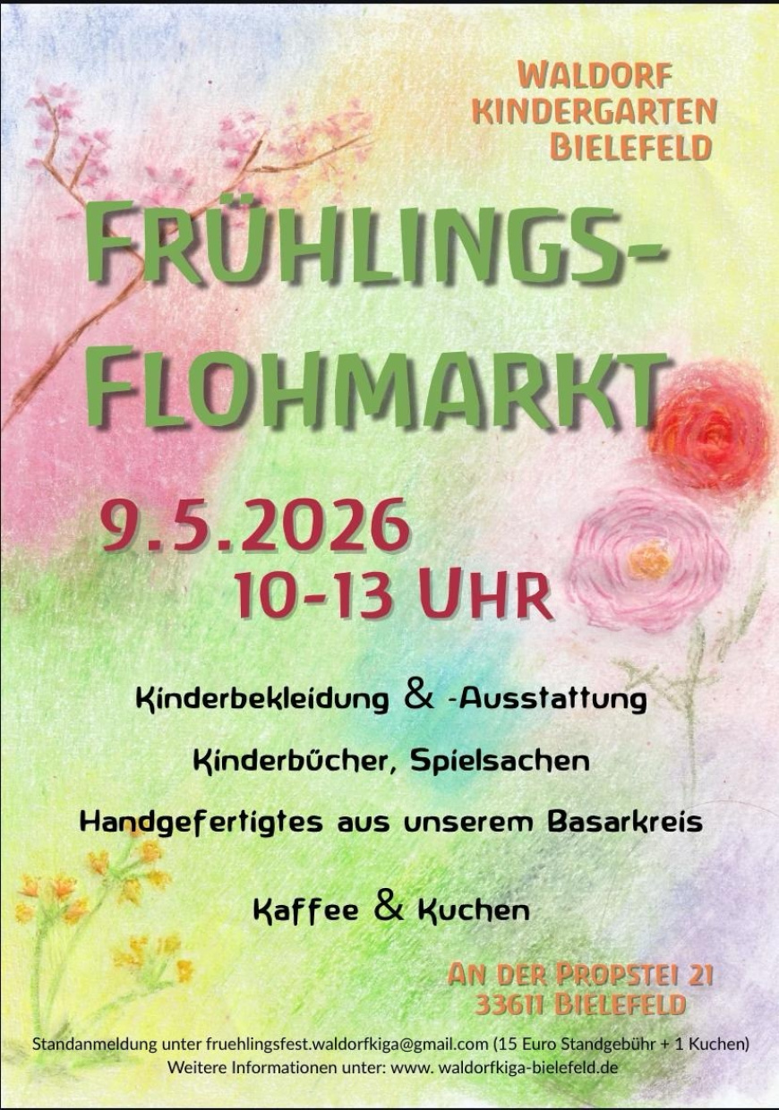 Flohmarkt im Waldorf-Kindergarten Bielefeld am 9.5.