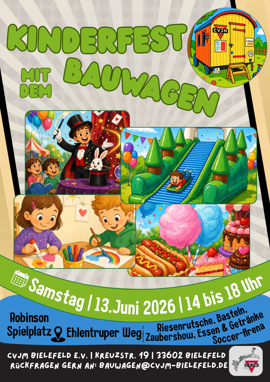 Veranstaltungsplakat mit Bildern der Programmhighlights sowie allen wichtigen Eckdaten