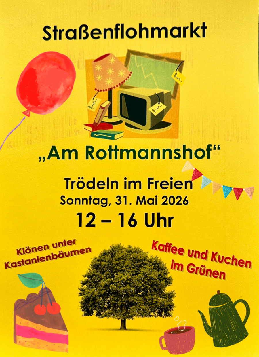 Klönen unter Kastanienbäumen , Kaffee und Kuchen  im Grünen