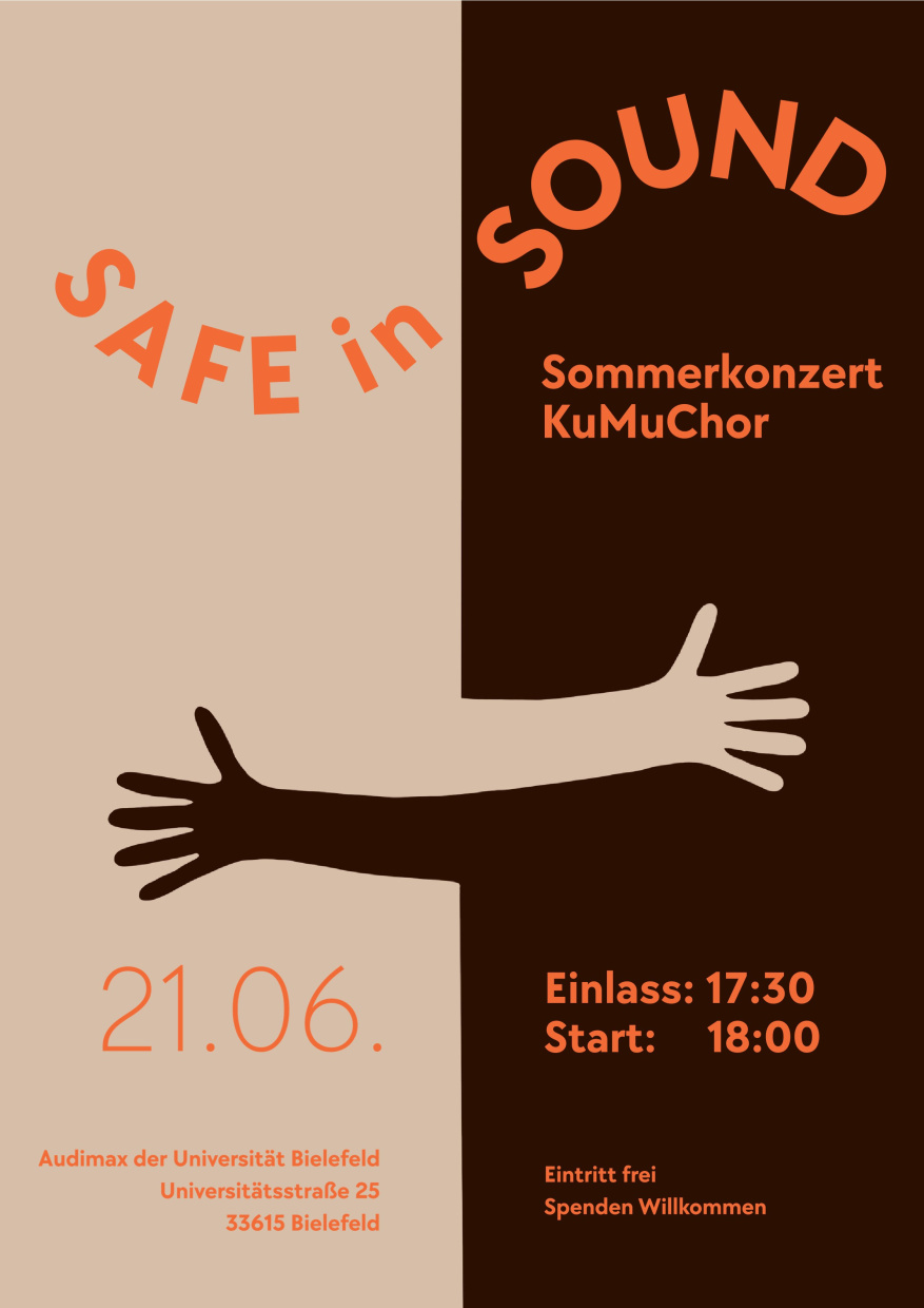 Safe in Sound / KuMuChor / 21.06.2026 / 18:00 Uhr / Audimax der Universität Bielefeld
