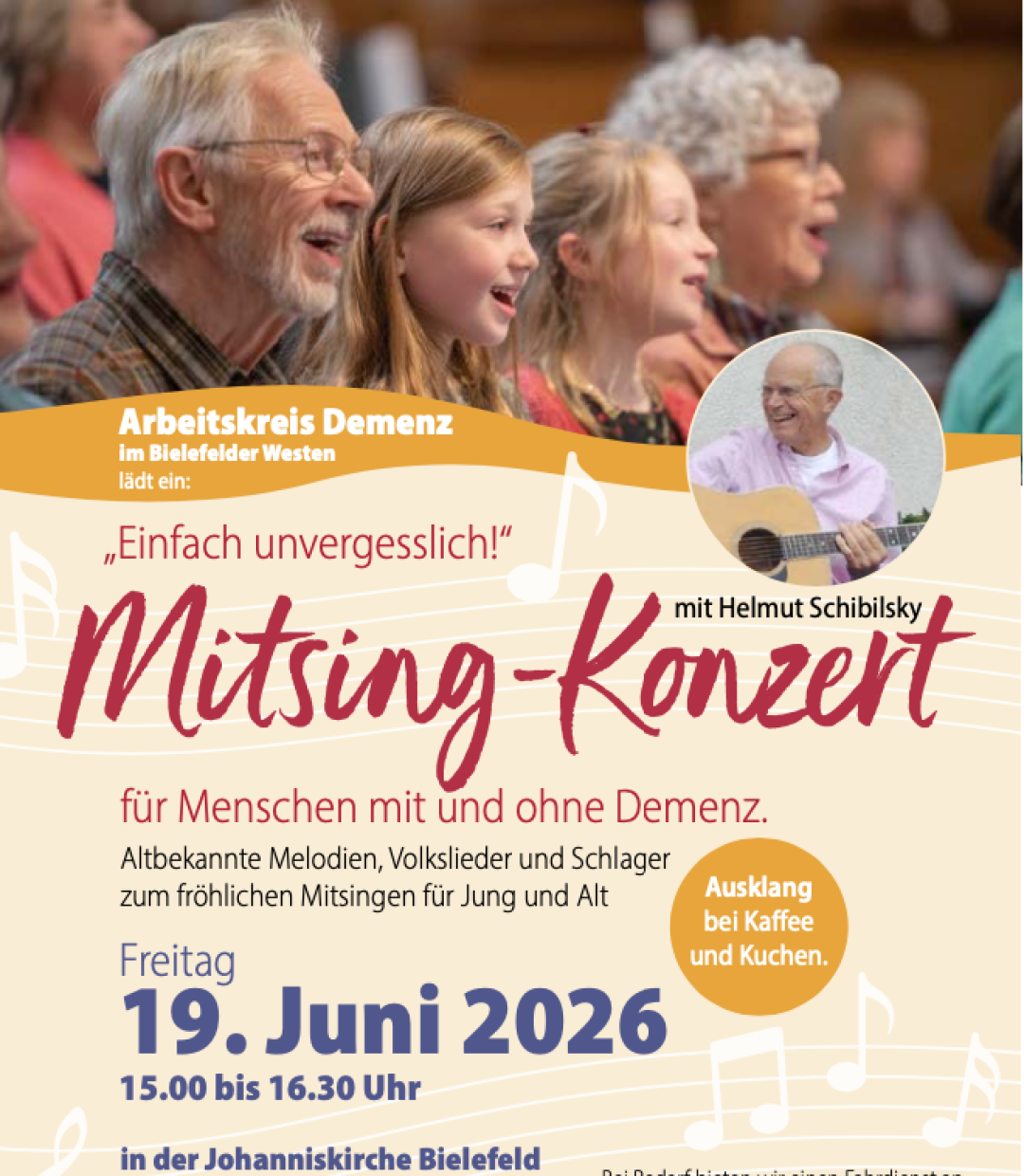 Mitsingkonzert für Menschen mit und ohne Demenz
