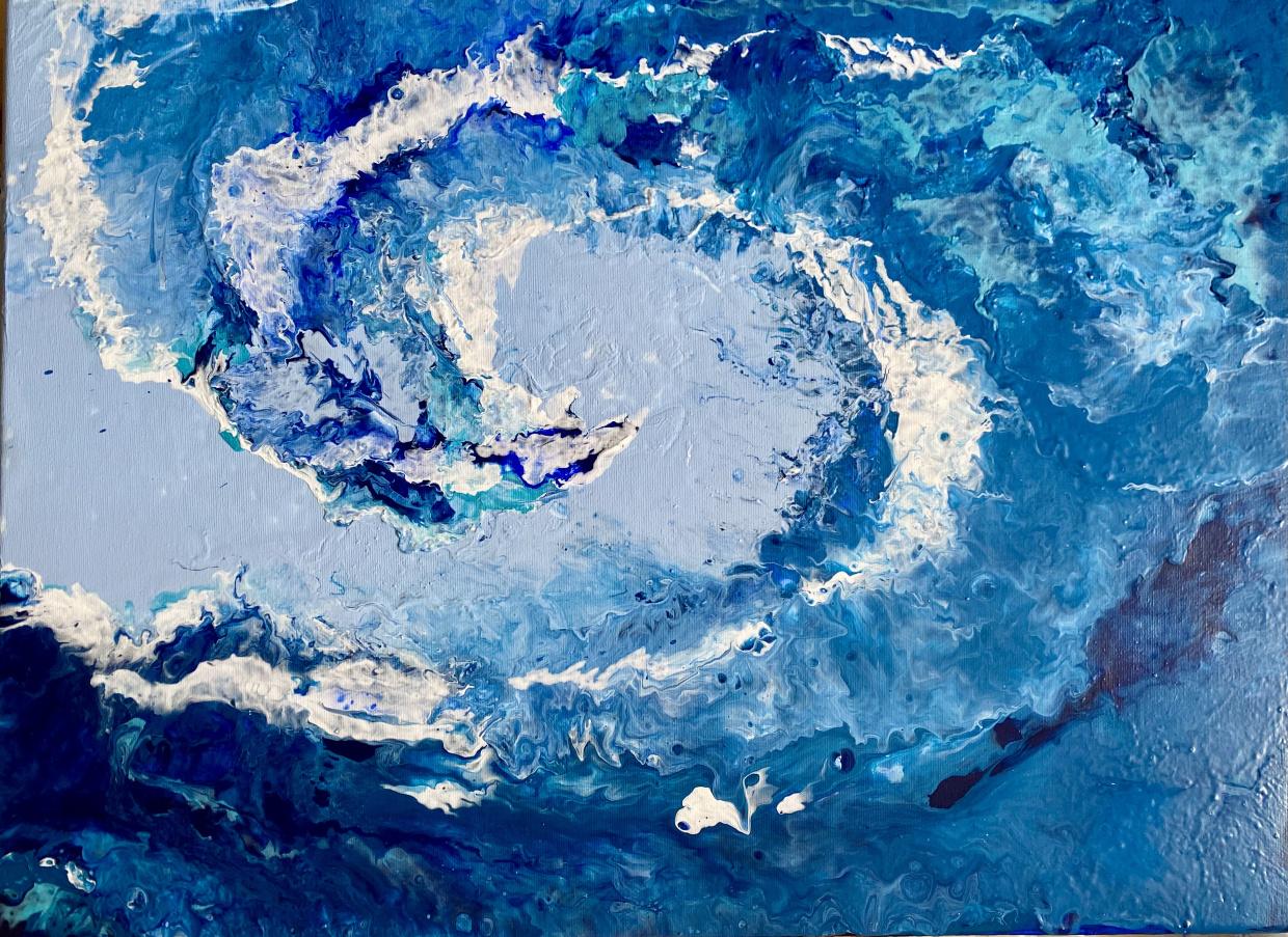 Die Welle - Acryl auf Leinwand 