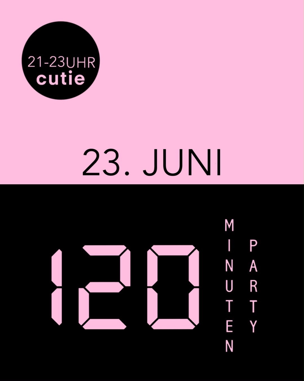 Logo der 120 Minuten Party Bielefeld
