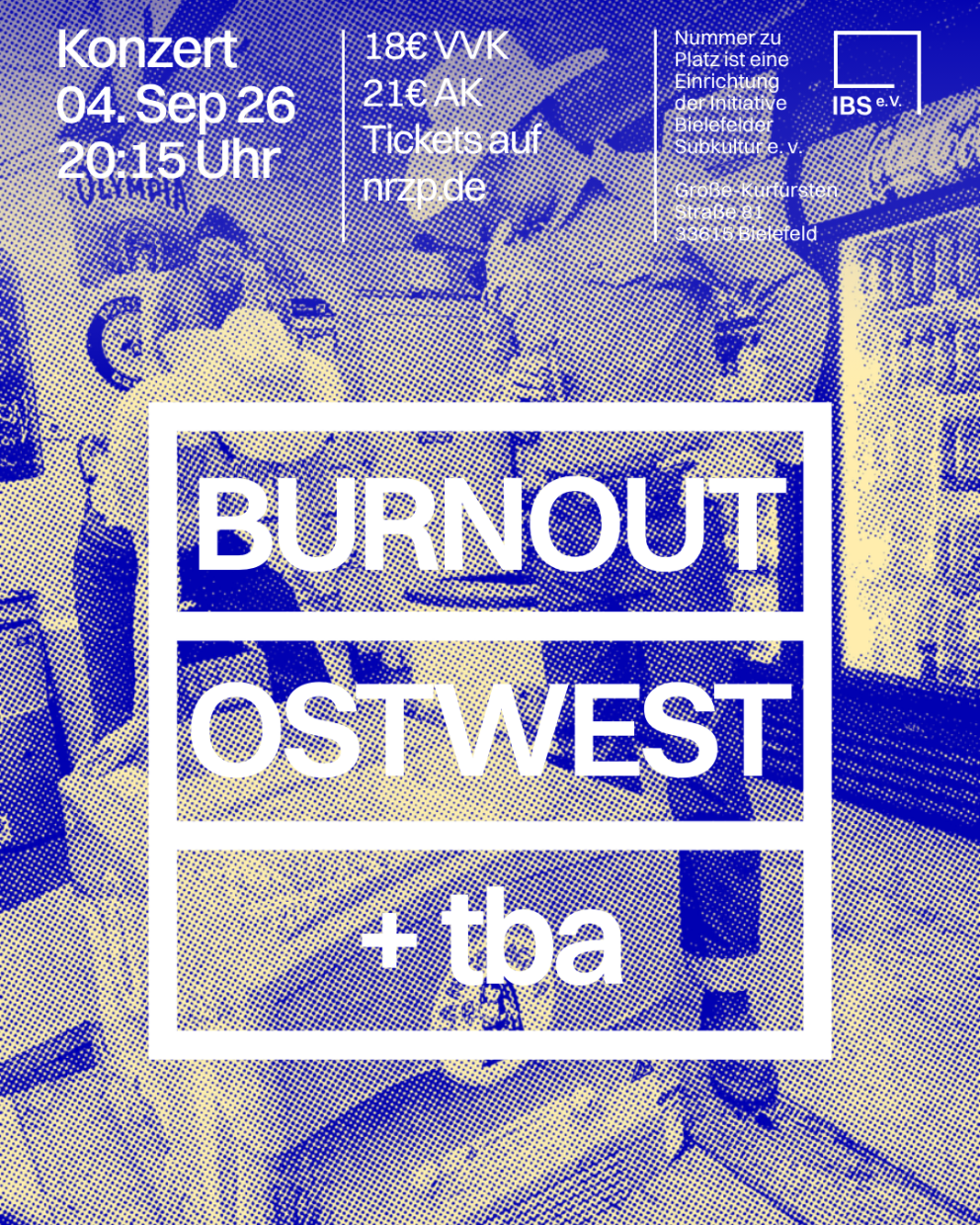 Plakat für die Veranstaltung mit allein relevanten Daten.
