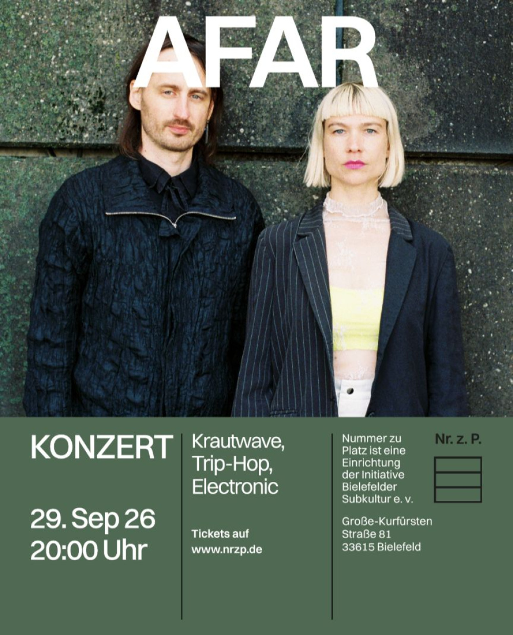 Plakat für die Veranstaltung mit allein relevanten Daten.