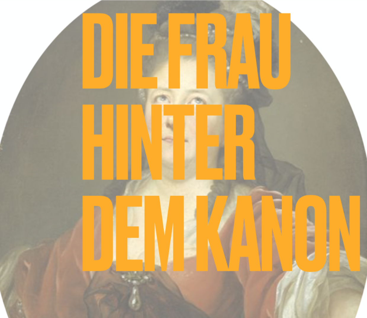 Frau hinter dem Kanon