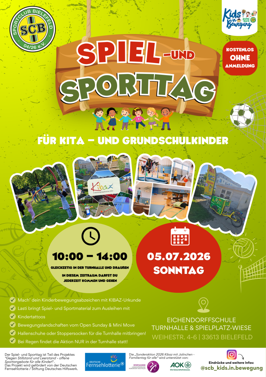 Spiel- und Sporttag des Sportclub Bielefeld 04/26 e.V.
