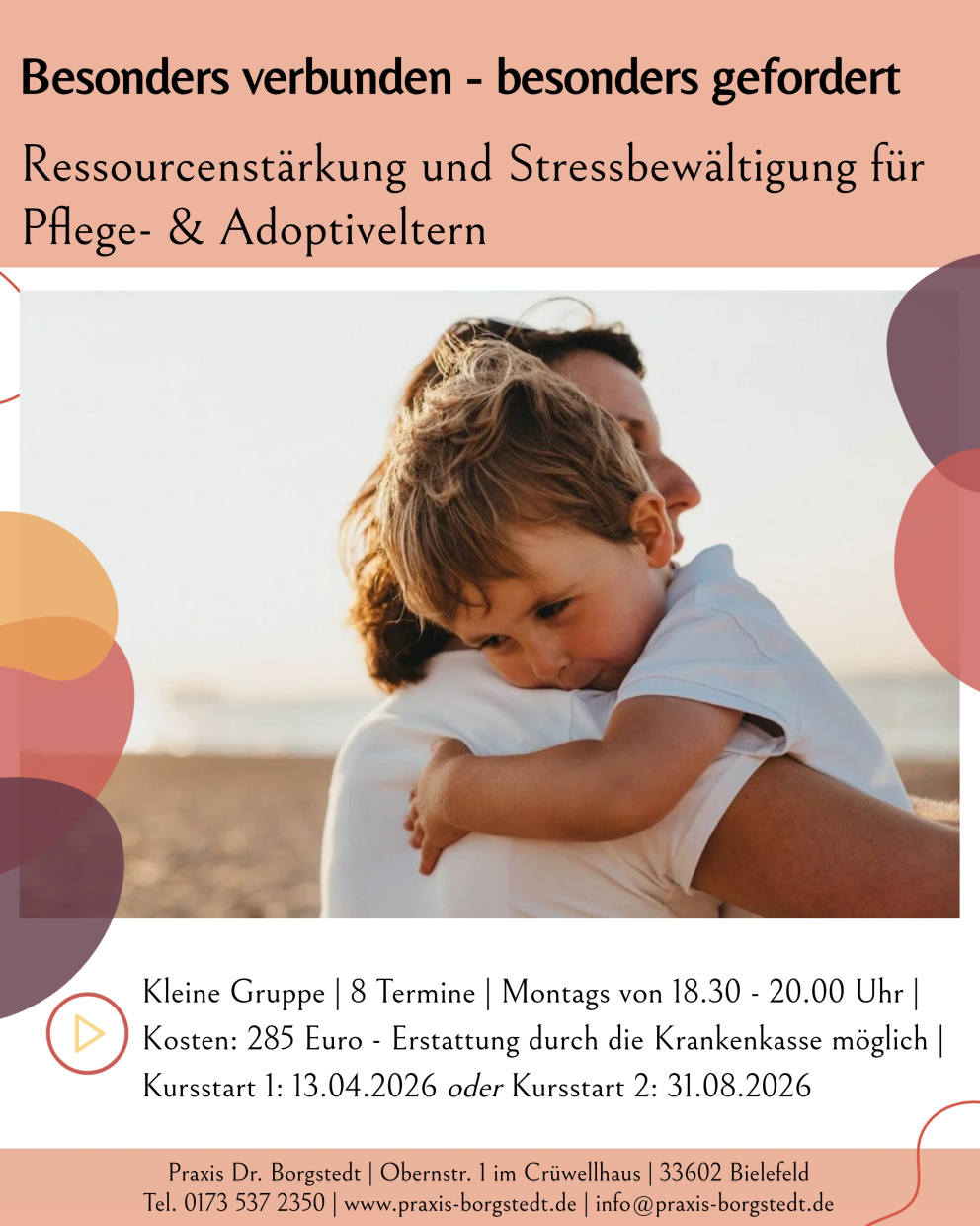 Stressbewältigung für Pflege- und Adoptiveltern Flyer (Front page)