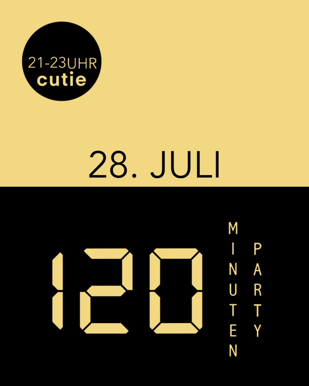 Logo der 120 Minuten Party Bielefeld