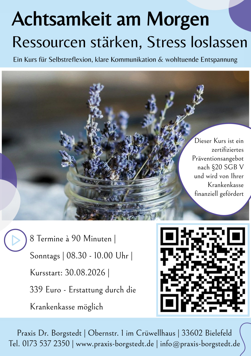 Achtsamkeit Flyer (Front page)