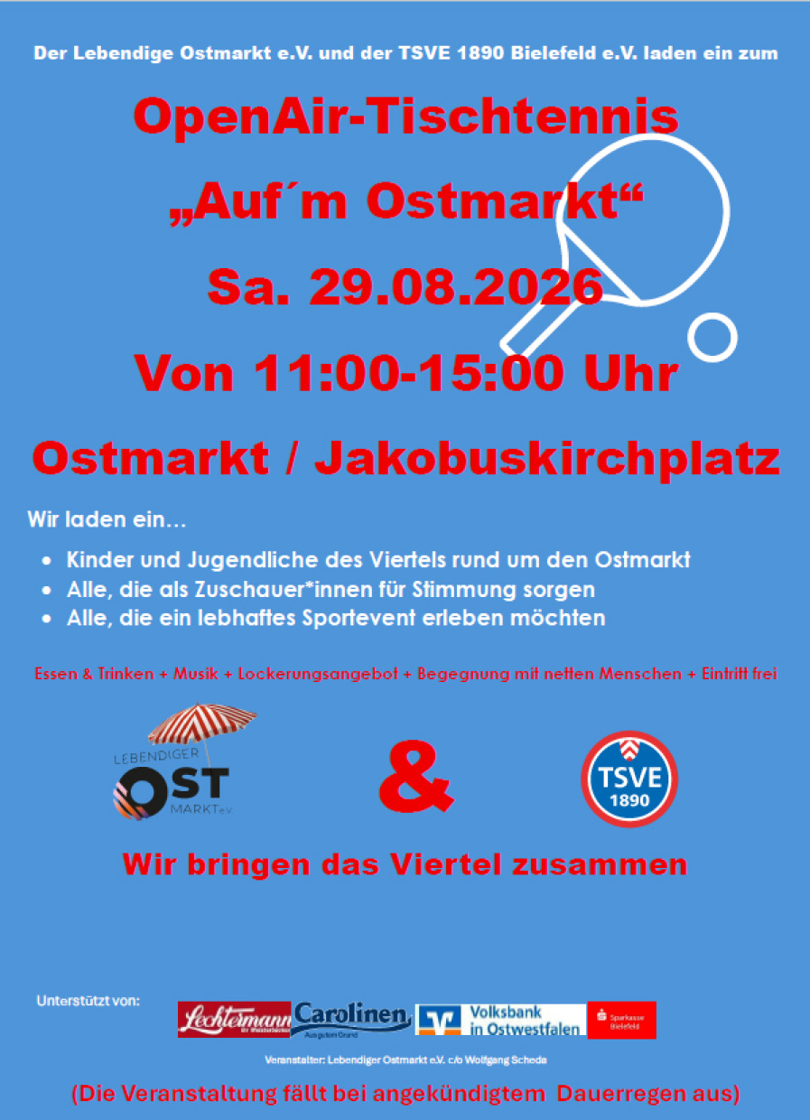 Tischtennis auf dem Ostmarkt