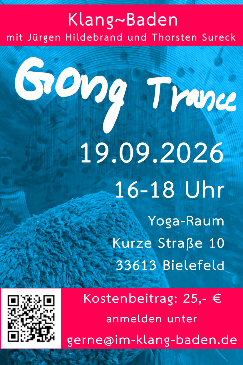 Gong mit Ankündigungstext
