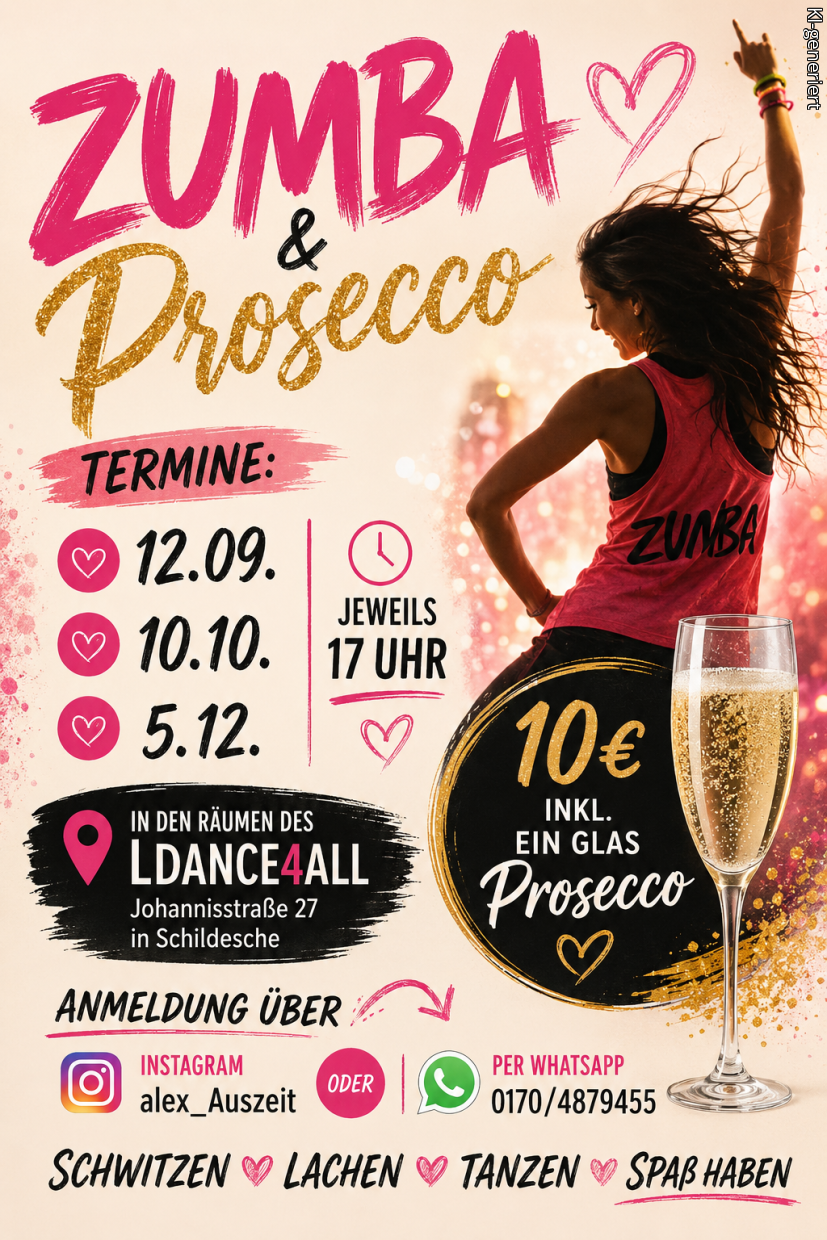Schitzen. Lachenn. Tanzen. Spaß haben. Das ist Zumba. 