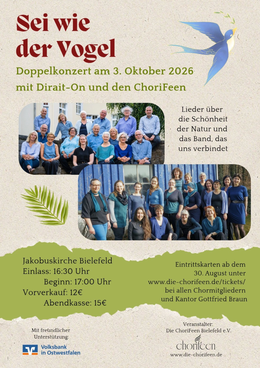 Bilder von beiden Chören und die Daten zu dem Konzert sind als Plakat zusammengestellt