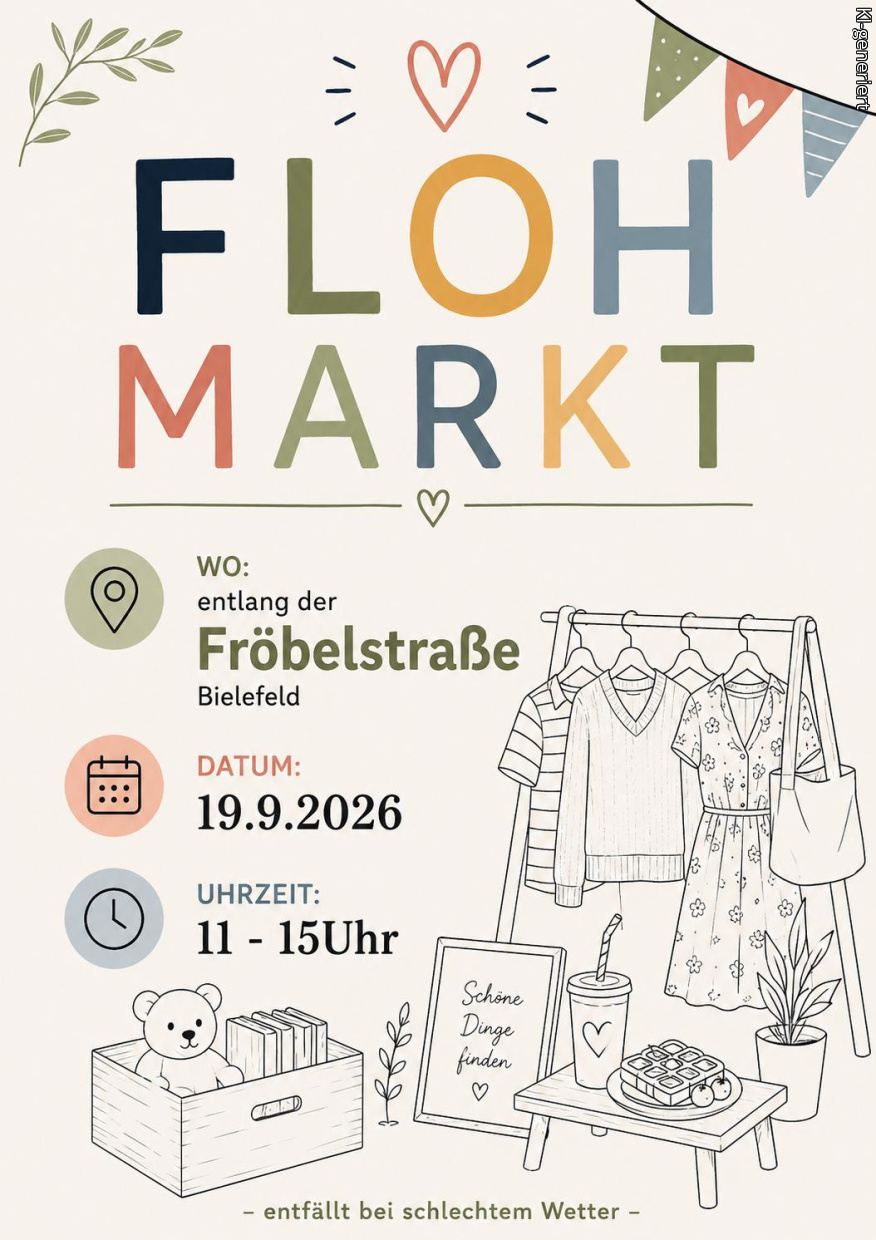 Flohmarkt Fröbelstraße 19.09.26