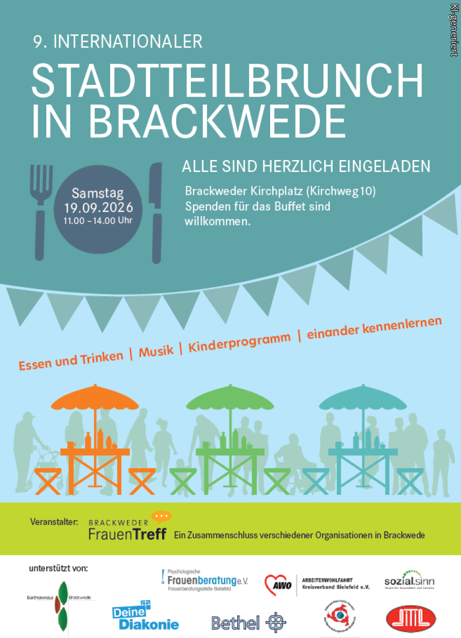 Plakat des 9. Brackweder Stadtteilbrunch