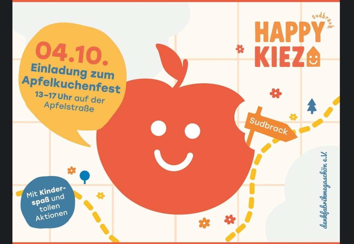 Einladung zum Apfelkuchenfest am 4.10. auf der Apfelstraße