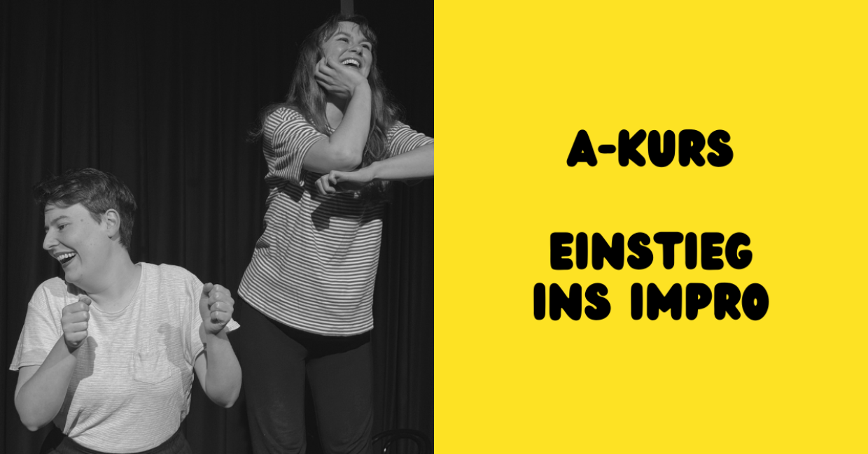 zwei lachende Frauen. Eine guckt runter, eine hoch