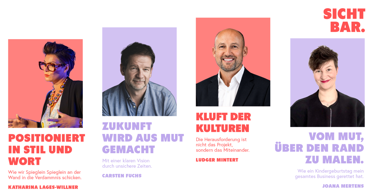 Vier SpeakerInnen