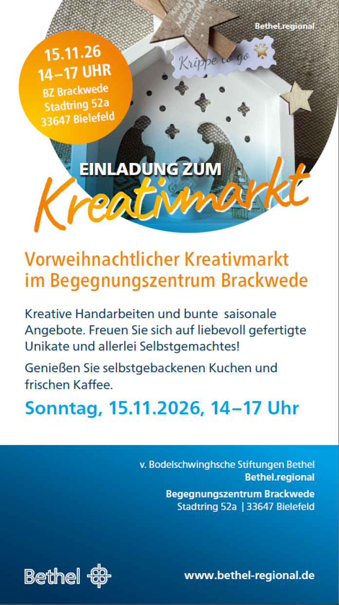 Einladung zum Kreativmarkt am 15.11.2026