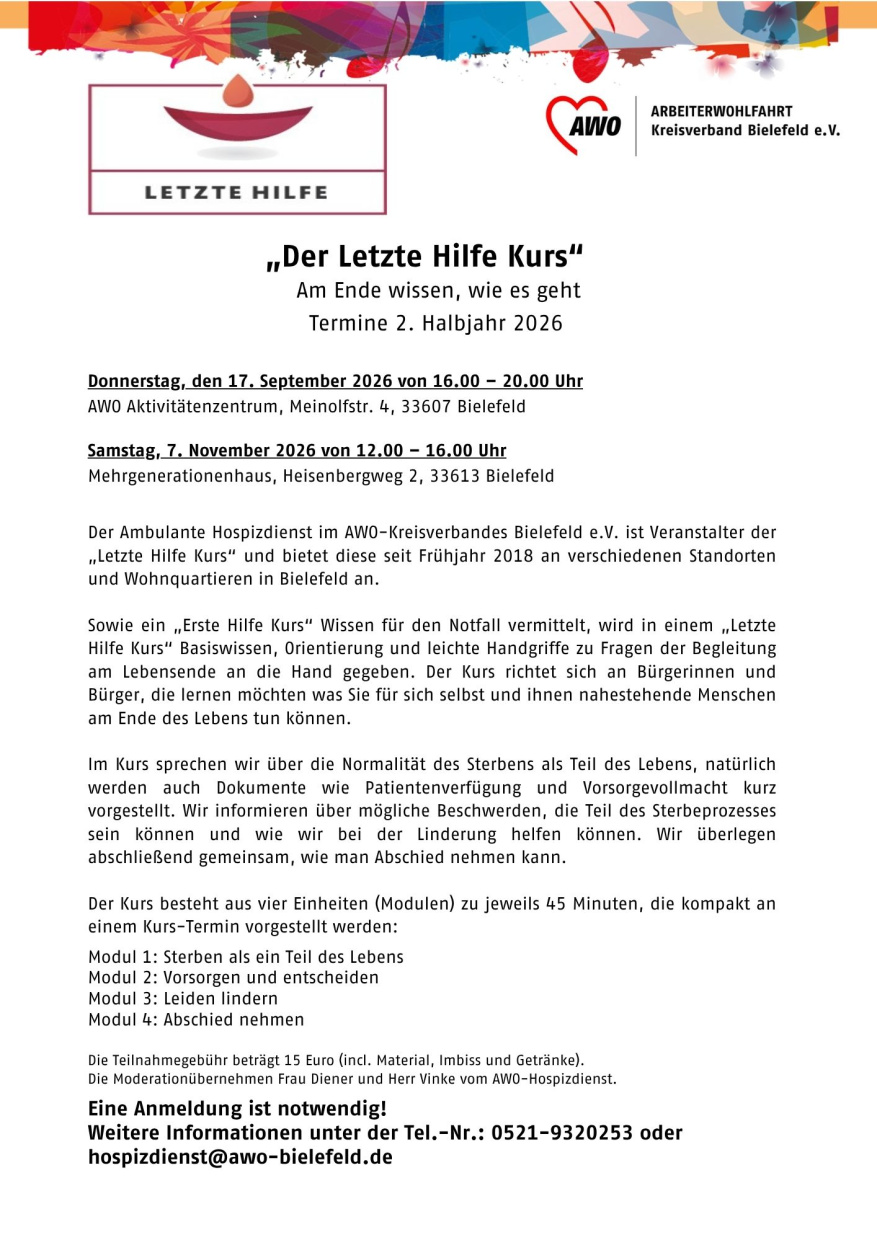 Die Infos wie im Fließtext