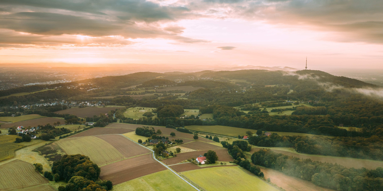Aerial View Countryside Farm Nature Outdoors Rural